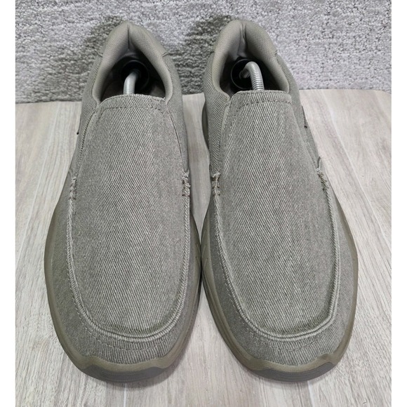 Skechers Cohagen Vierra Mens 12 Relaxed Fit Slip On Taupe Tan Canvas Memory Foam - Picture 1 of 10